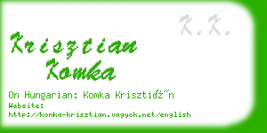 krisztian komka business card